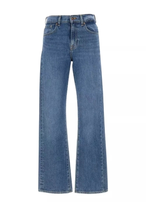 7 For All Mankind high-waisted logo-patch jeans - Blue