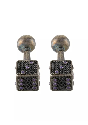 Begüm Khan embellished dice cufflinks - Pink