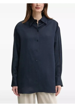 BOSS lace-insert shirt - Blue