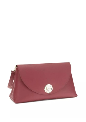 Coccinelle medium Nikla circular-clasp calf-leather shoulder bag - Red