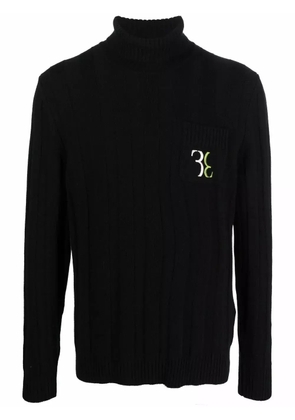 Billionaire Double B turtleneck knitted jumper - Black