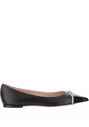 Valentino Garavani contrast-bow ballet flats - Black