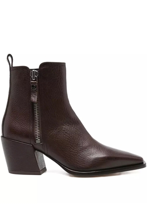 AGL 70mm Abigail block-heel ankle boots - Brown