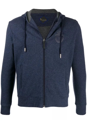 Billionaire logo print hoodie - Blue