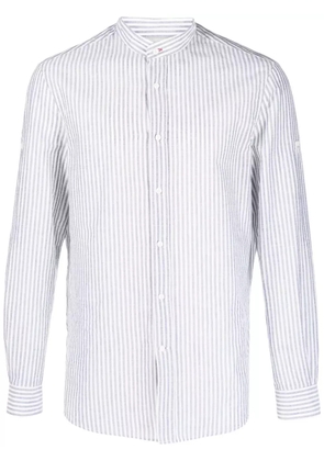 Brunello Cucinelli long-sleeve striped buttoned shirt - White