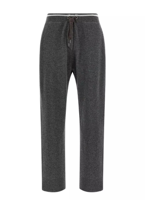 Brunello Cucinelli ribbed drawstring trousers - Grey