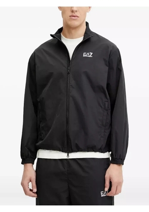 Ea7 Emporio Armani logo-print zip-up jacket - Black