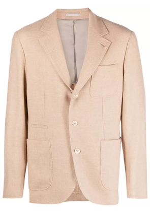 Brunello Cucinelli notched-lapel single-breasted blazer - Neutrals