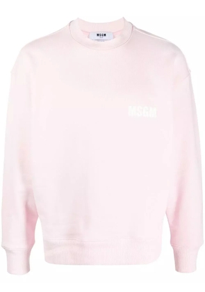 MSGM logo-print crew-neck sweatshirt - Pink