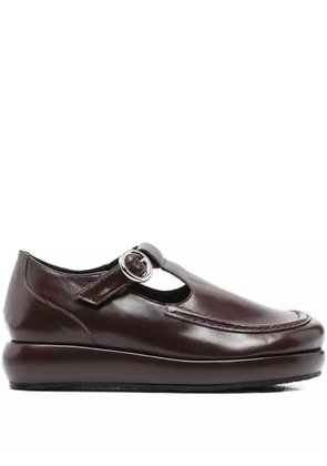 Nicole Saldaña buckle-fastening T-bar loafers - Brown