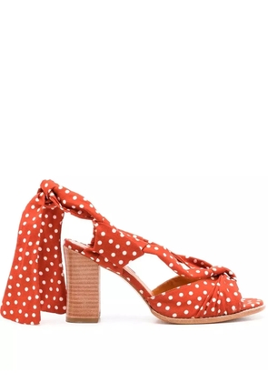 Sarah Chofakian Frida ankle-tie 90mm sandals - Brown