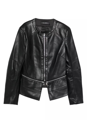 Karl Lagerfeld zip-front panelled jacket - Black