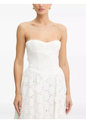 Bardot Estie eyelet lace-up dress - White