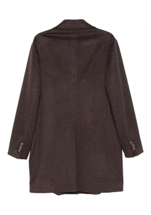 Barba button-fastening coat - Brown
