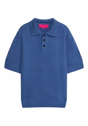 The Elder Statesman textured polo shirt - Blue