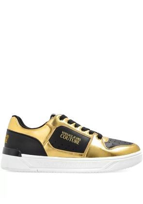 Versace Jeans Couture metallic-panel sneakers - Gold