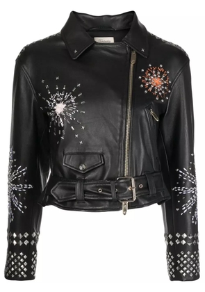 Temperley London zipped biker jacket - Black