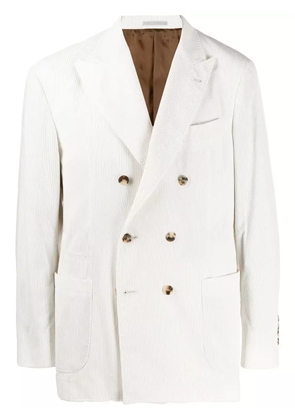 Brunello Cucinelli corduroy blazer - White