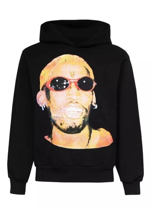 Vlone graphic-print hoodie - Black