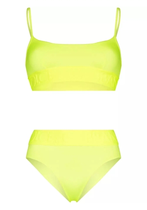 Dolce & Gabbana logo-band high-rise bikini set - Yellow
