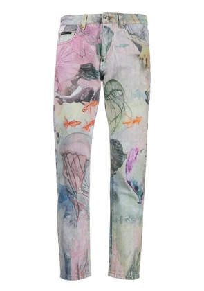 Philipp Plein slim-fit Statement jeans - Blue