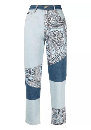 Philipp Plein mid-rise straight-leg trousers - Blue