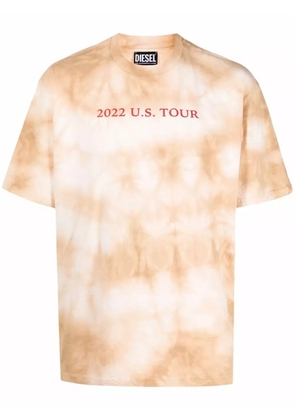 Diesel tour-print tie dye T-shirt - Neutrals