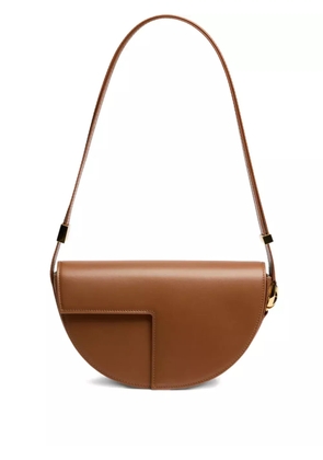 Patou Le Patou half-moon leather shoulder bag - Brown
