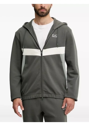 Ea7 Emporio Armani panelled zip-up hoodie - Grey