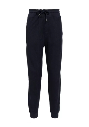 BOSS logo-embroidered pants - Blue