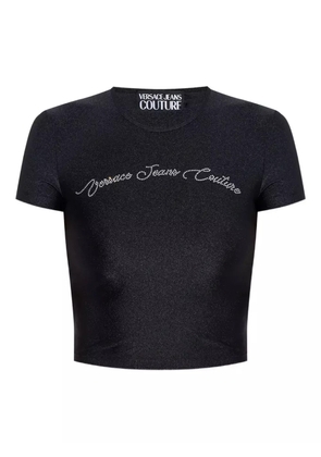 Versace Jeans Couture rhinestone-embellished T-shirt - Black