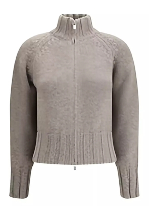 Magda Butrym turtleneck zip-front cardigan - Grey