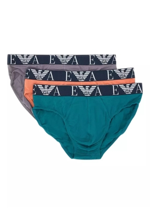 Emporio Armani logo-band briefs (pack of three) - Blue