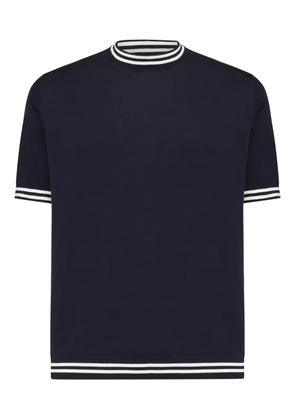 Eleventy cotton short-sleeved sweater - Blue