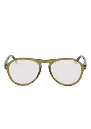 TOM FORD pilot-frame full-rim eyeglasses - Green