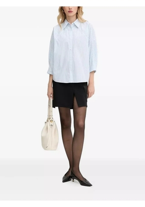 BOSS striped panelled shirt - Blue