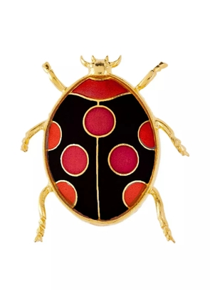 Susan Caplan Vintage 1980s Ladybird brooch - Black