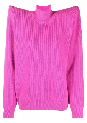 Balenciaga long-sleeve wide shoulder jumper - Pink