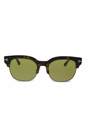 TOM FORD browline half-rim sunglasses - Brown