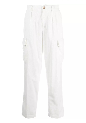 Brunello Cucinelli corduroy cargo trousers - White