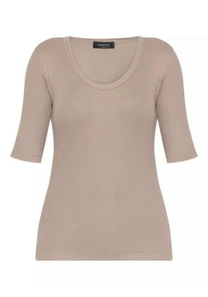 Fabiana Filippi ribbed scoop-neck top - Neutrals
