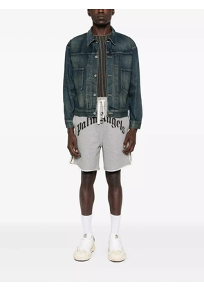 Palm Angels logo-print side-stripe shorts - Grey