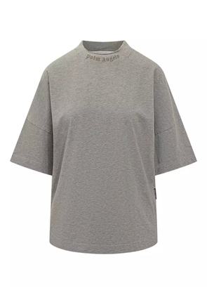 Palm Angels collar-detail short-sleeves T-shirt - Grey