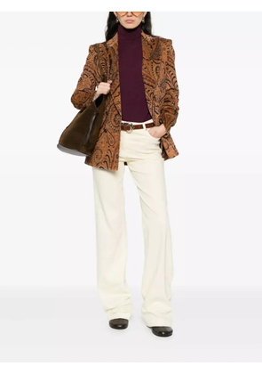 ETRO paisley-print double-breasted blazer - Orange
