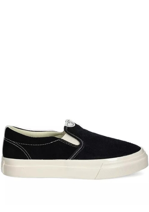 Stepney Workers Club Lister Optical suede sneakers - Black