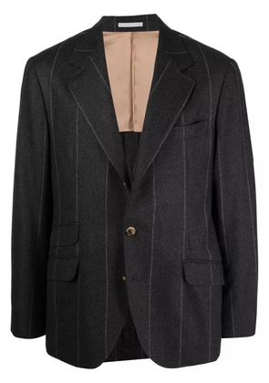 Brunello Cucinelli pinstripe-print single-breasted blazer - Grey