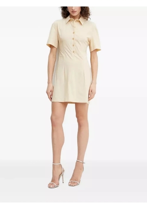 Patrizia Pepe button-fastening mini dress - Neutrals