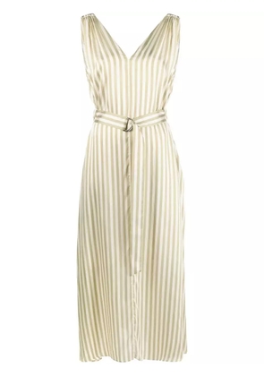 Brunello Cucinelli striped midi dress - Green