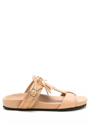 Sarah Chofakian leather Oregon flat sandals - Neutrals