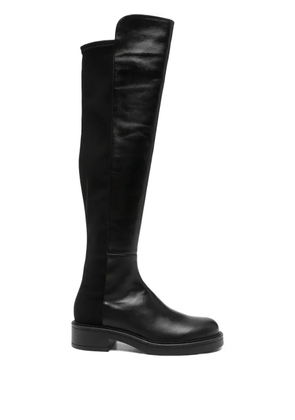 Stuart Weitzman 40mm leather panelled knee-high boots - Black